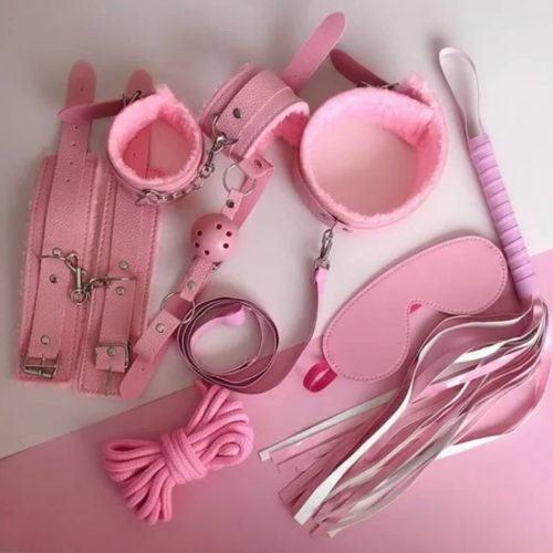 #ვარდისფერი ტყავის აქსესუარების კომპლექტი; #ბდსმ კომპლექტიი; #bdsm სეტი; #pinkbdsm; #სექსშოპი; #sexshop;