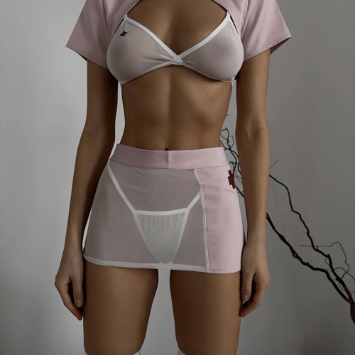 ვარდისფერი მედდის ეროტიული უნიფორმა , თეთრი სექსუალური ინტიმური თეთრეული , მინი იუბკა, nurse lingerie , სექსუალური მედდა , ეროტიული ექთნის კოსტუმი , სექსუალური ექიმის კოსტუმი , სექს უნიფორმა როლური თამაშებისთვის , ინტიმური თეთრეული , სექს უნიფორმა , ვენერა მორიელში , სექსშოპი , სექს აქსესუარები , sexshop , საჩუქარი წყვილებისთვის