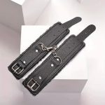 ტყავის ბორკილი , ხელბორკილი , სექს აქსესუარები , ეროტიული აქსესუარები , საჩუქარი შეყვარებულს , BDSM accesories , სექსშოპი , sexshop , venus in scorpio , ტყავის შავი ბორკილები , ბორკილები წყვილისთვის , ინტიმ შოპი , სექსაქსესუარები ,